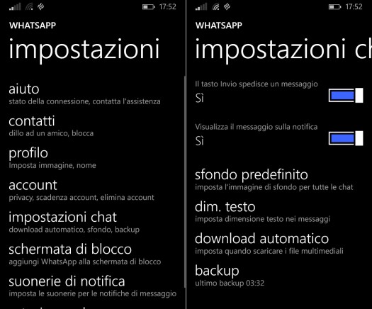 impostazioni