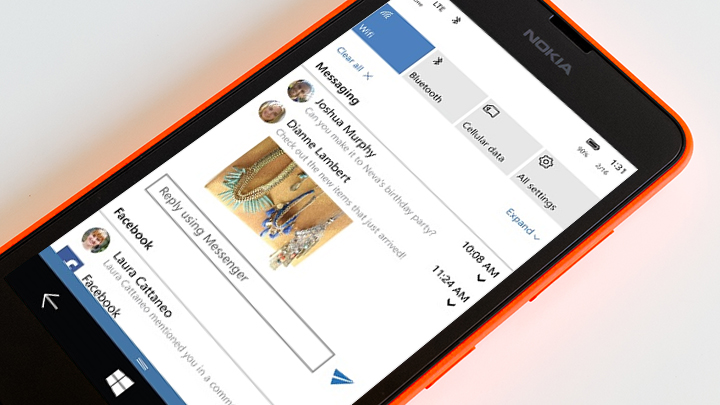 Centro notifiche Windows Phone 10