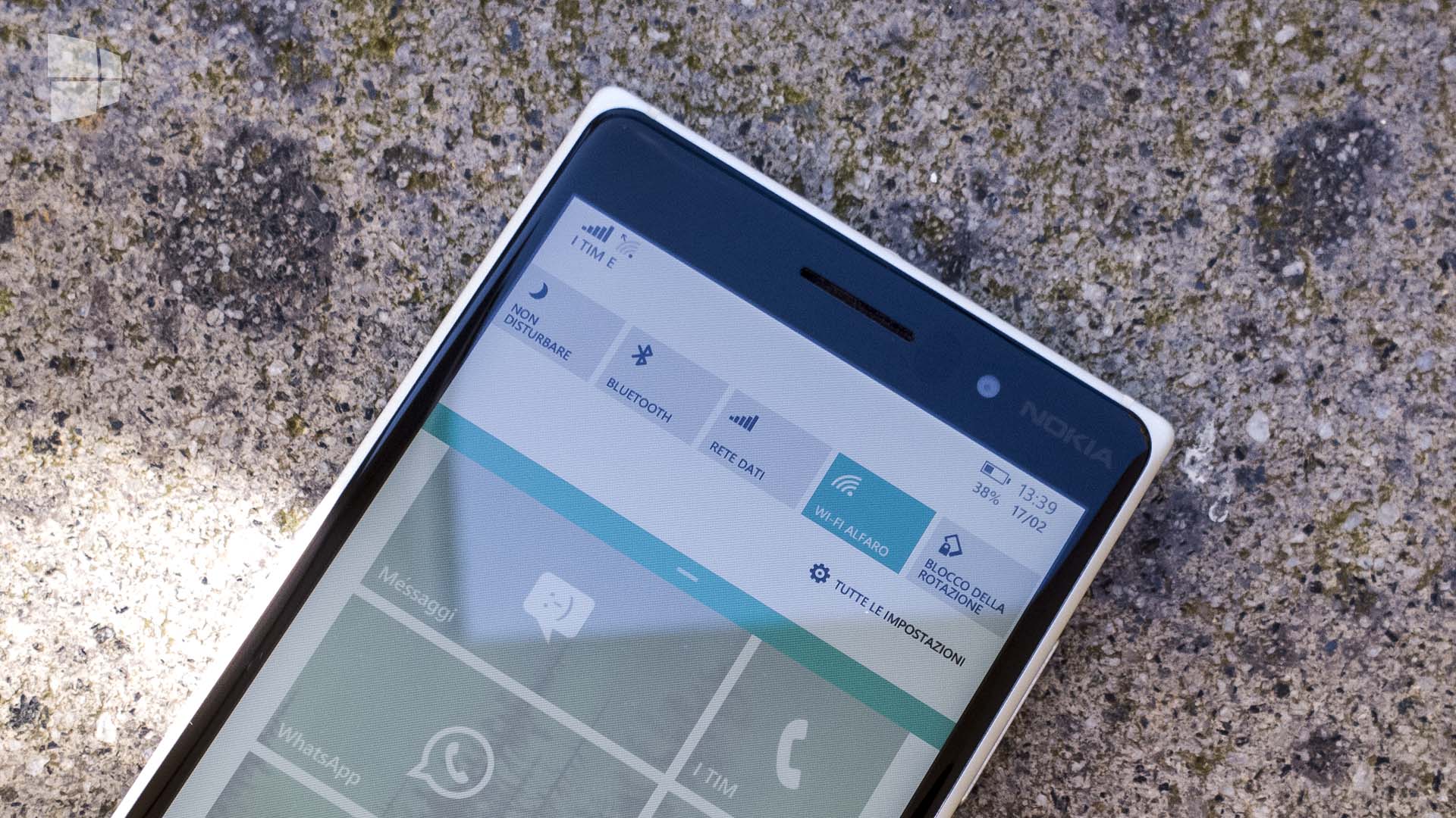 Lumia 830 Action Center Centro di Controllo