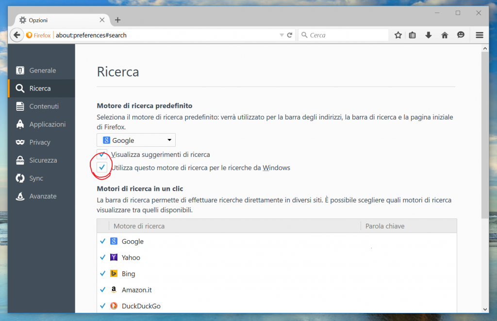Firefox Cortana Google