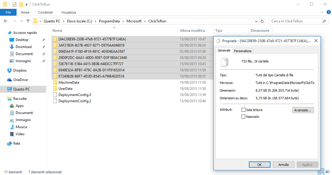 COME LIBERARE SPAZIO SUL DISCO DOPO L'INSTALLAZIONE DI OFFICE