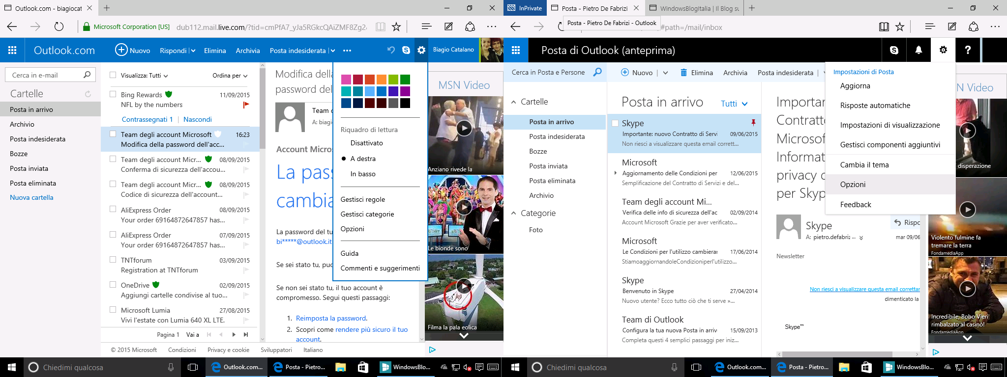 Outlook.com impostazioni