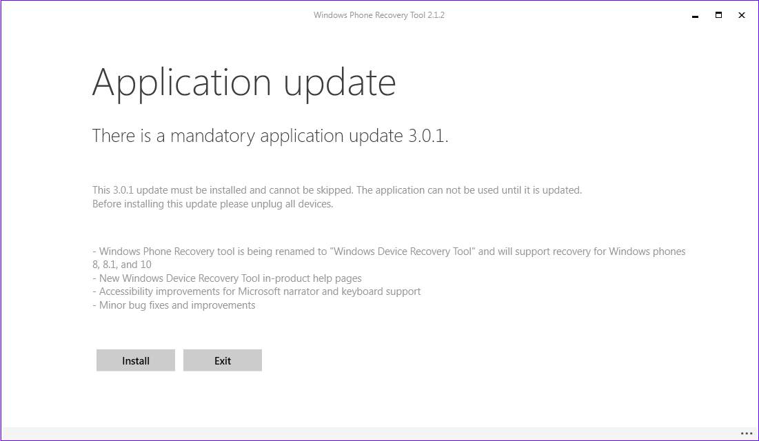 Please update application. Please update application