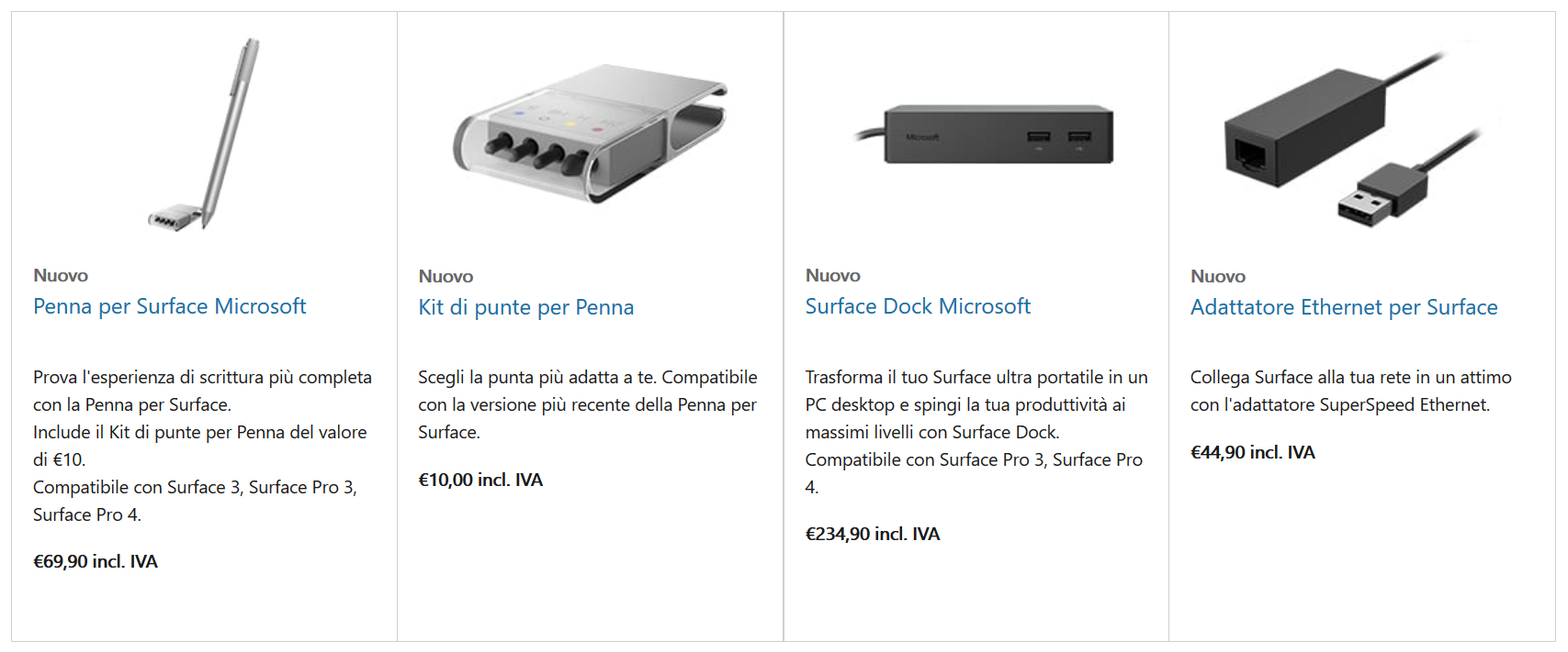 Accessori Surface Pro 4