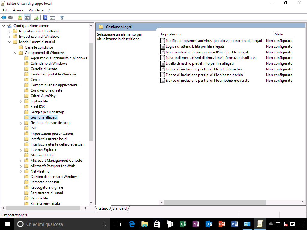 Editor Criteri di gruppo locali - Windows 10