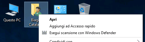 Esegui scansione con Windows Defender