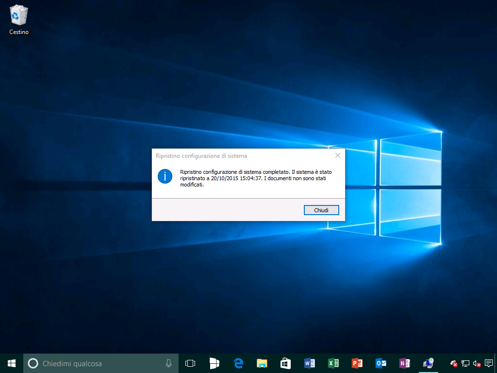 Ripristino configurazione di sistema 6 - Windows 10