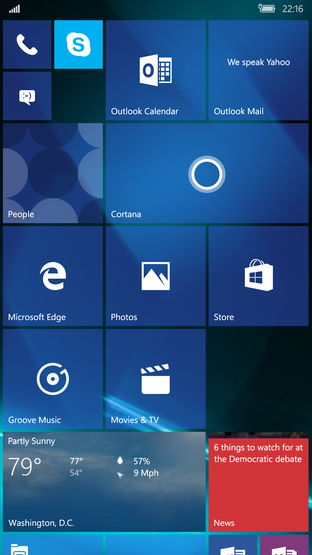 Carrellata di screenshot di Windows 10 Mobile Build 10563