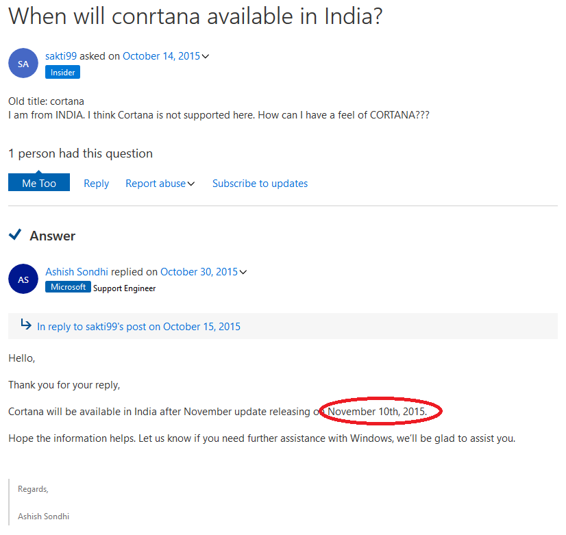 Windows 10 November Update - 10 novembre 2015