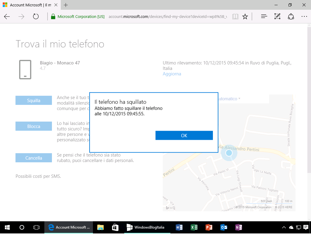 Il telefono ha squillato