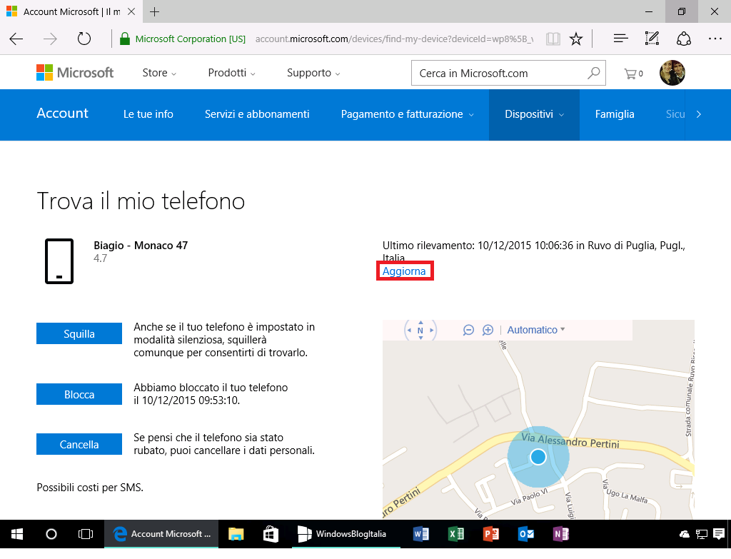 Mappa - Trova il mio telefono