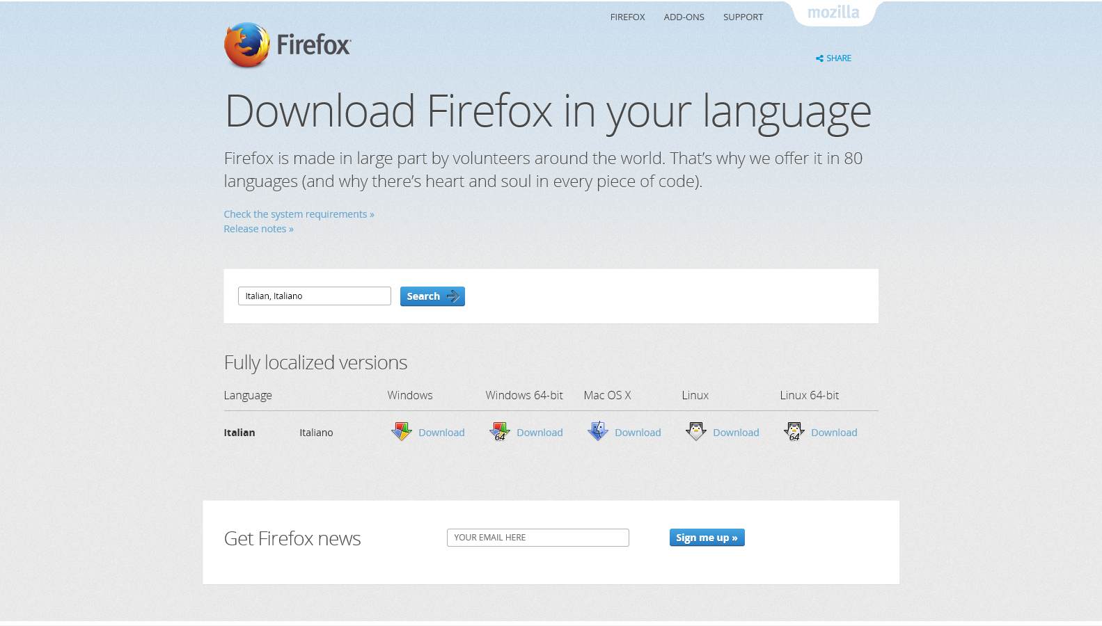 Mozilla Firefox 64bit windows