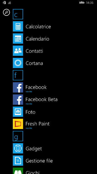 rimuovere app - Windows Phone
