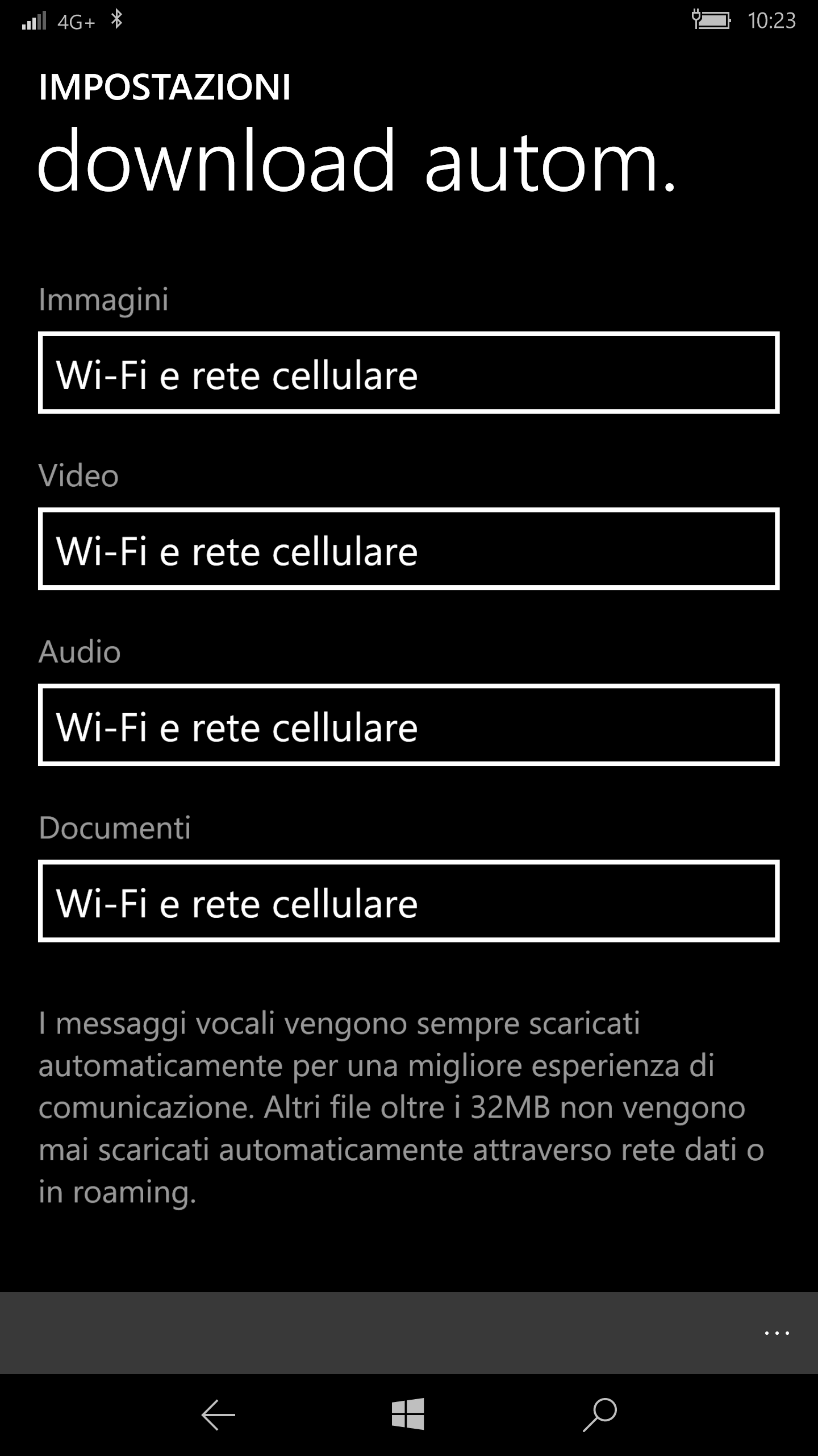 Download automatico media