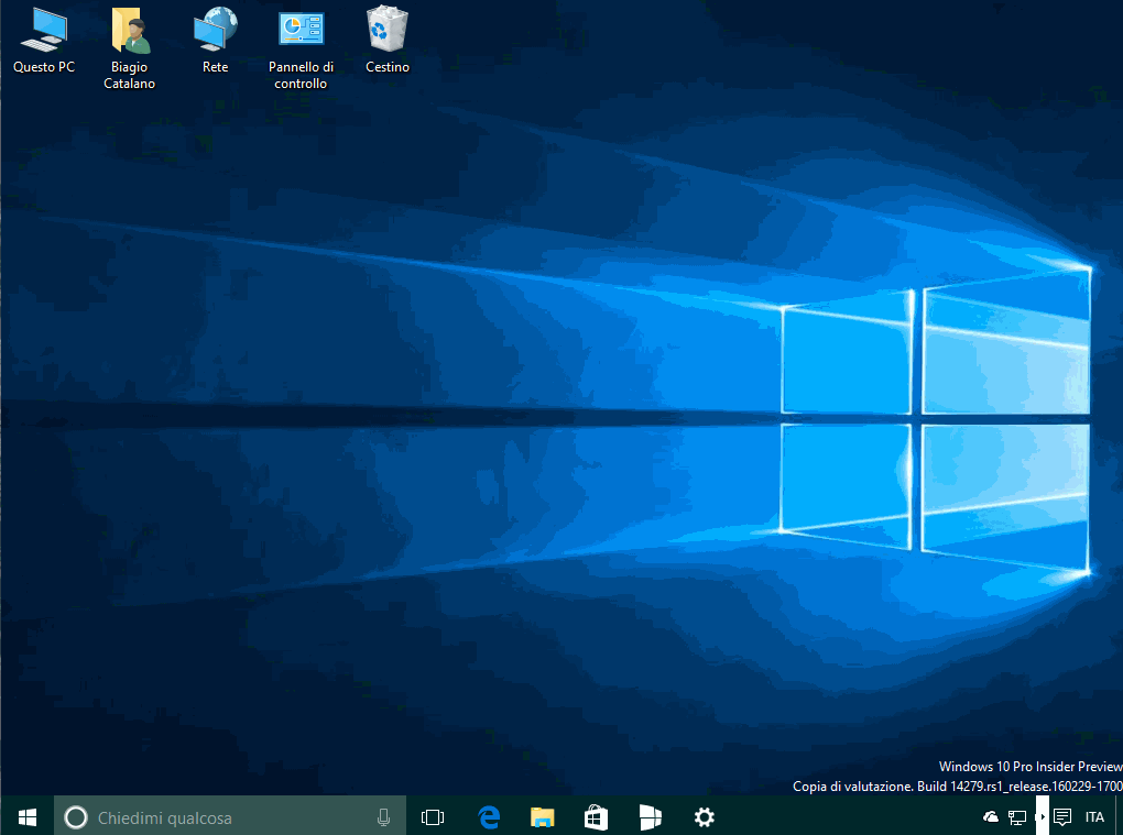 Fix per rimuovere la freccia dalla barra delle applicazioni in Windows 10 Redstone