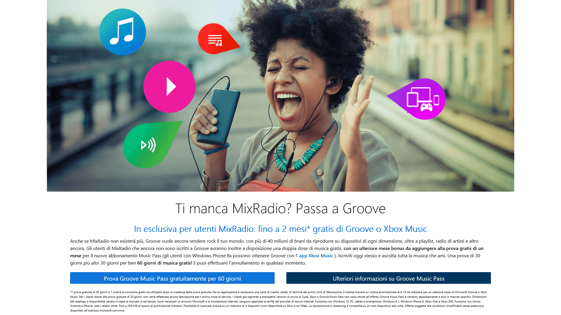 MixRadio - 2 mesi gratis Groove Music bis