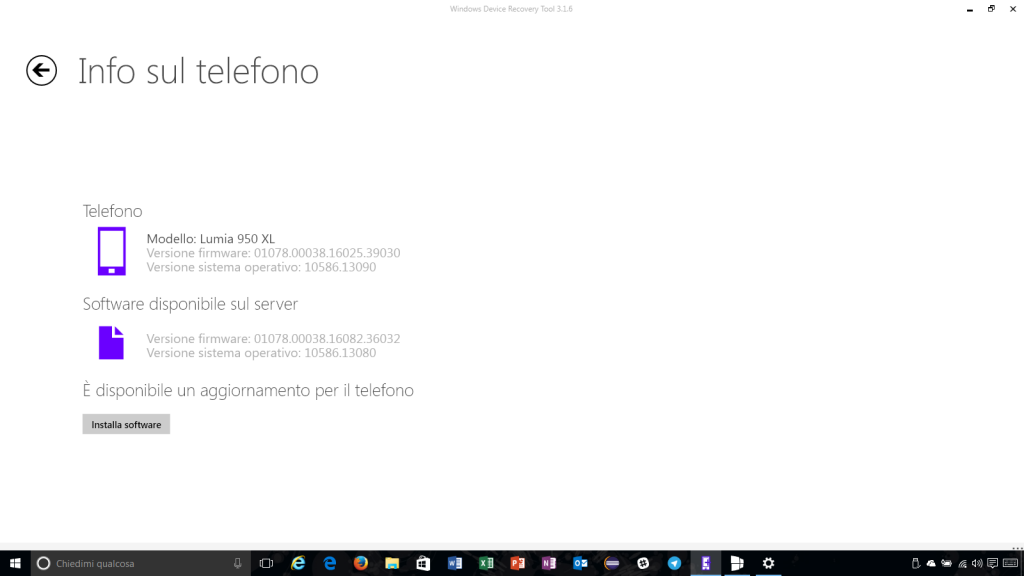 Nuovo firmware 16082 Lumia 950 e 950 XL
