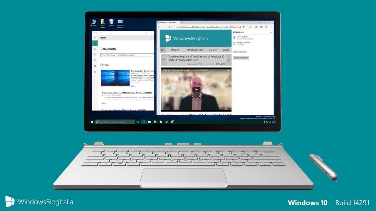 Windows 10 Insider Preview Build 14291