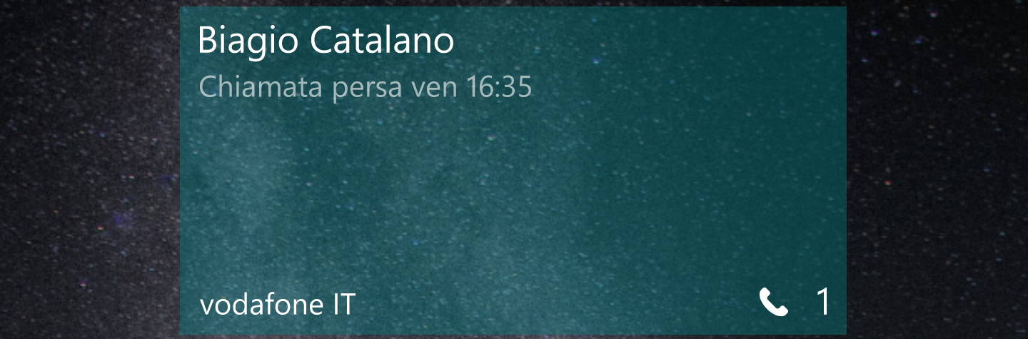 indicatore chiamate perse e messaggi segreteria