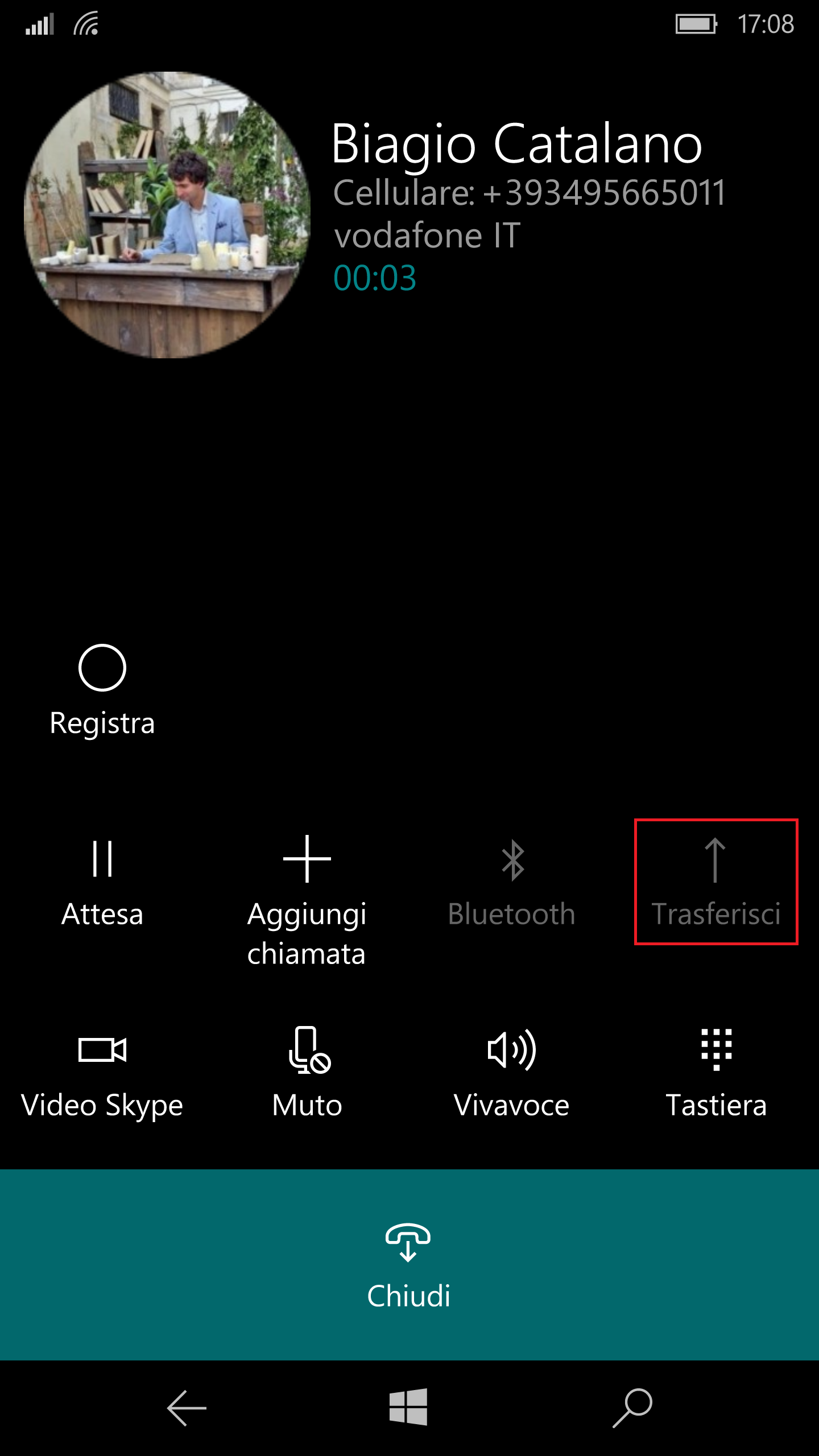 trasferimento di chiamata