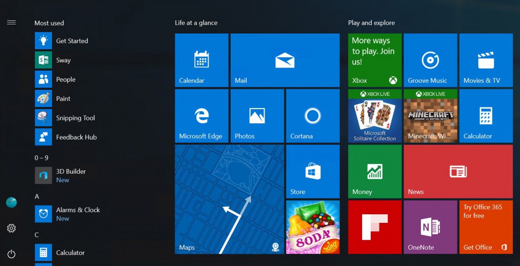 start-menu-windows-10-redstone