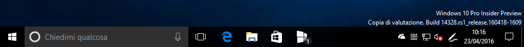 Notifiche tile taskbar