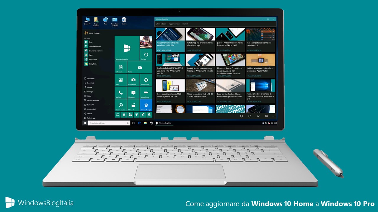 Come aggiornare Windows 10 Home a Windows 10 Pro