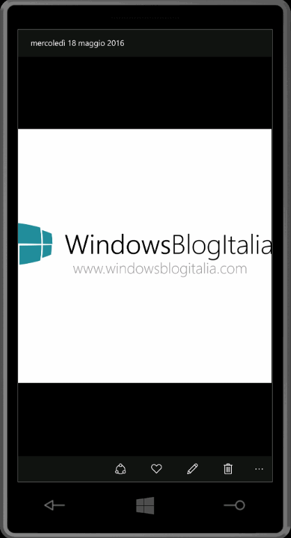 Promemoria foto - Windows 10 Mobile 14342