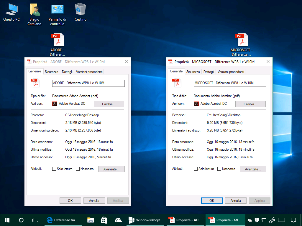 Stampanti PDF - Differenze WP e WM