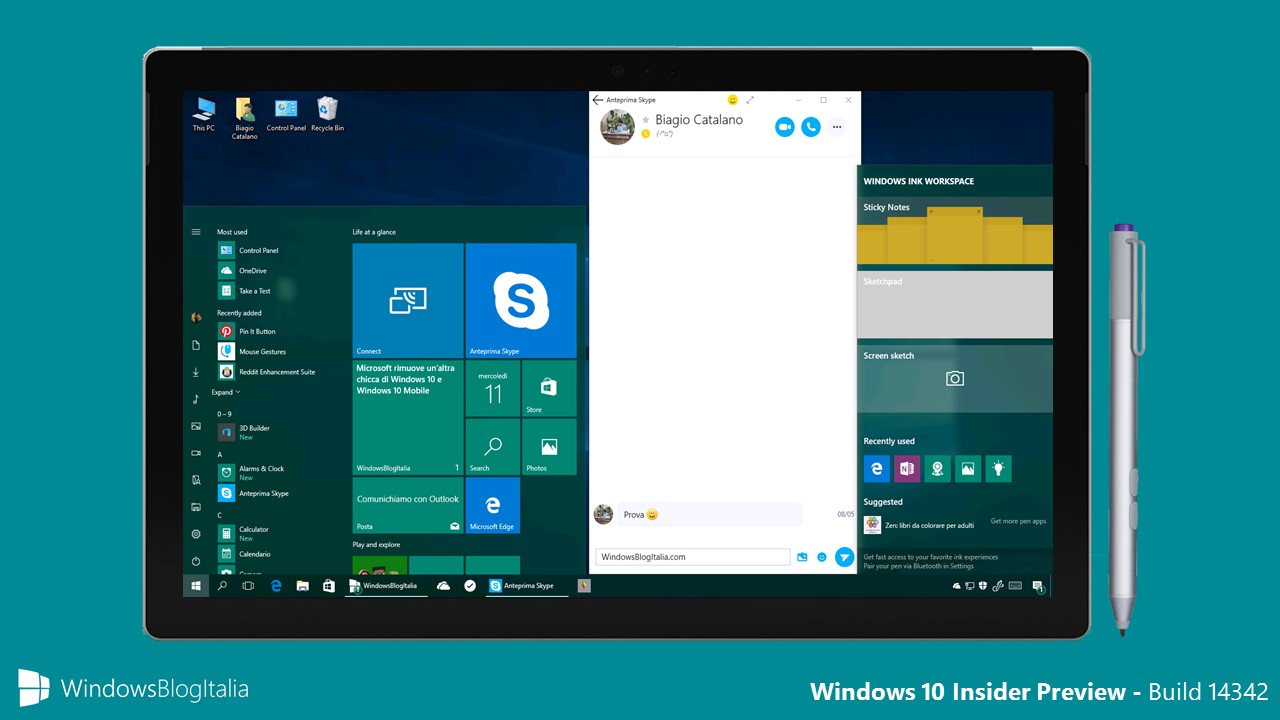 Windows 10 Insider Preview Build 14342
