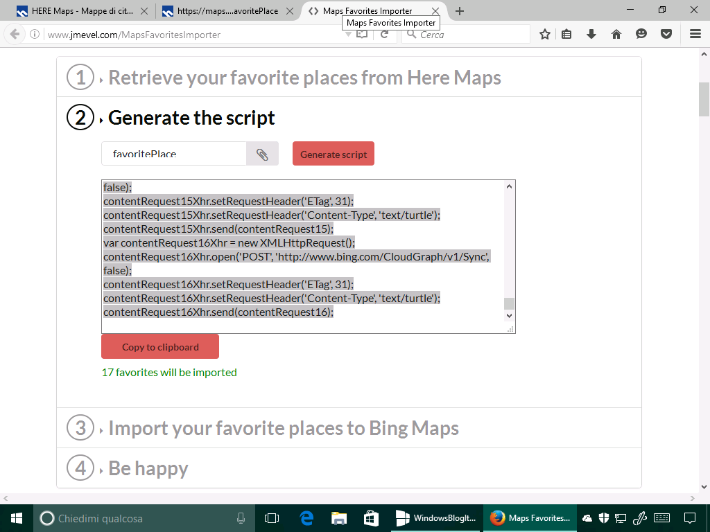 generate the script