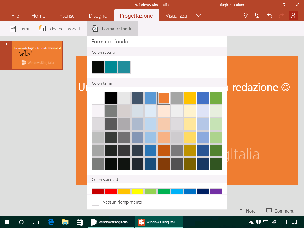 Formato sfondo - PowerPoint
