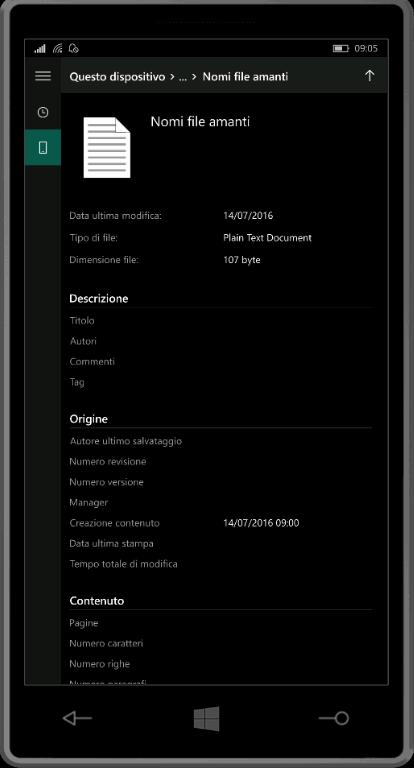 File TXT con Office Mobile - Word