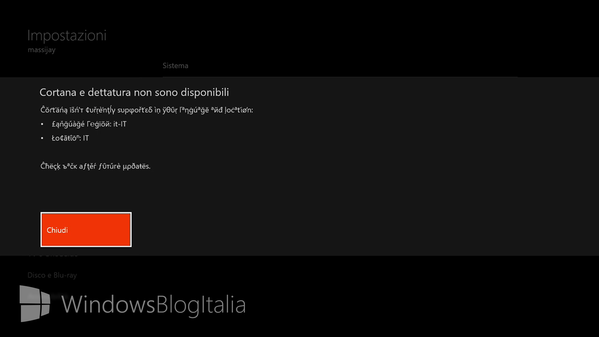 Xbox One Cortana disabilitata1