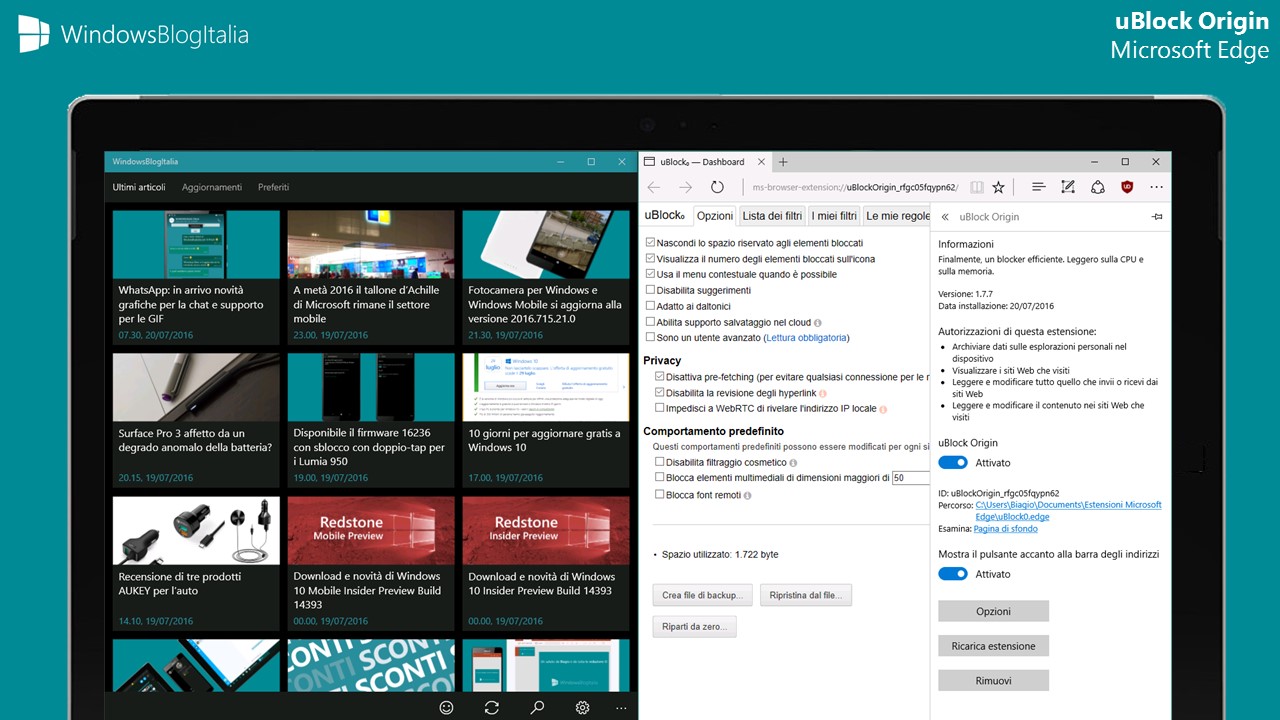 uBlock Origin per Microsoft Edge