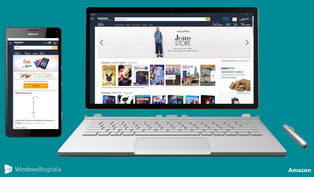 Disponibile la nuova app di Amazon per PC e tablet Windows 10