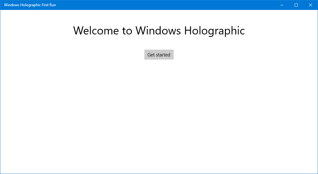 Windows Holografic first run