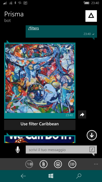 cerca filtri bot prisma
