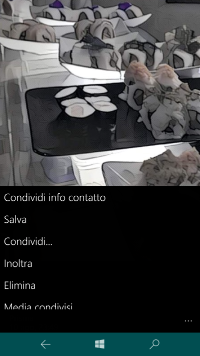 salva condividi foto bot prisma