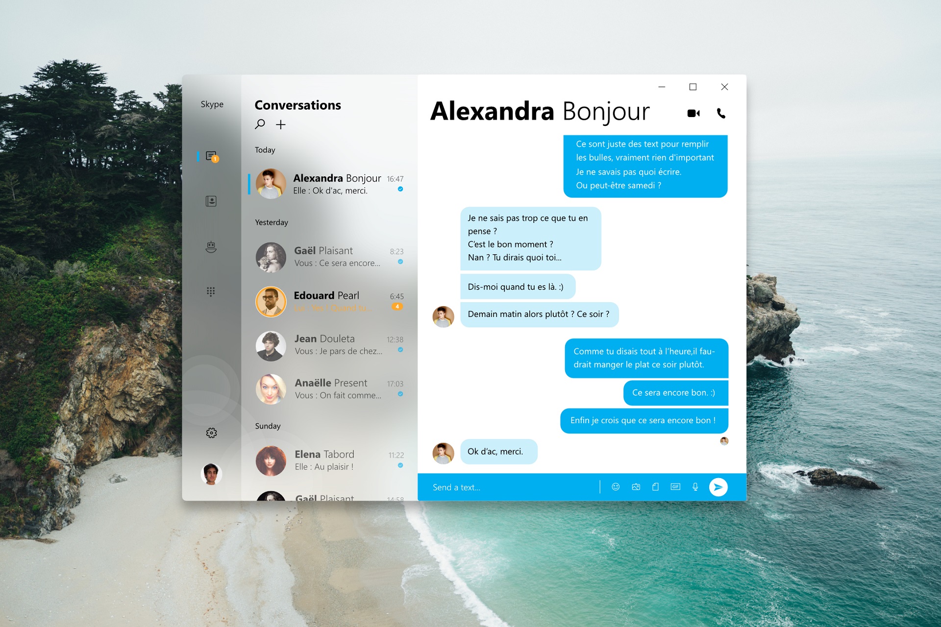 Skype Neon Concept