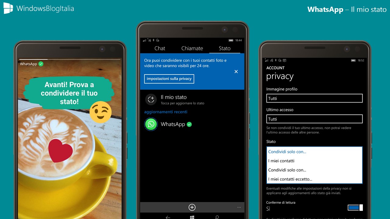 Il mio Stato - WhatsApp - Windows 10 Mobile