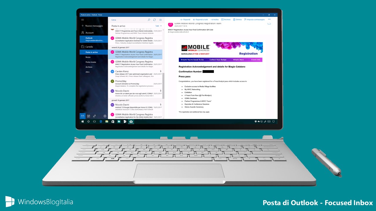 Posta di Outlook - Focused Inbox