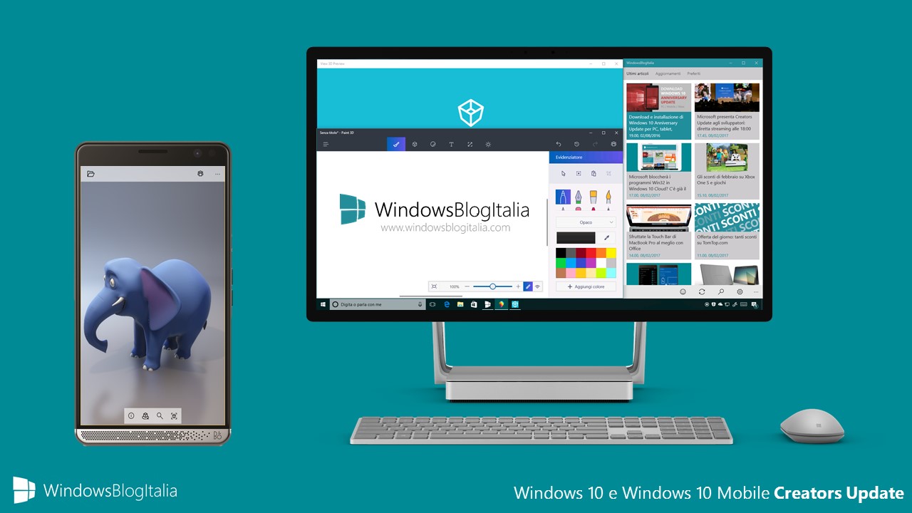 Windows 10 e Windows 10 Mobile Creators Update