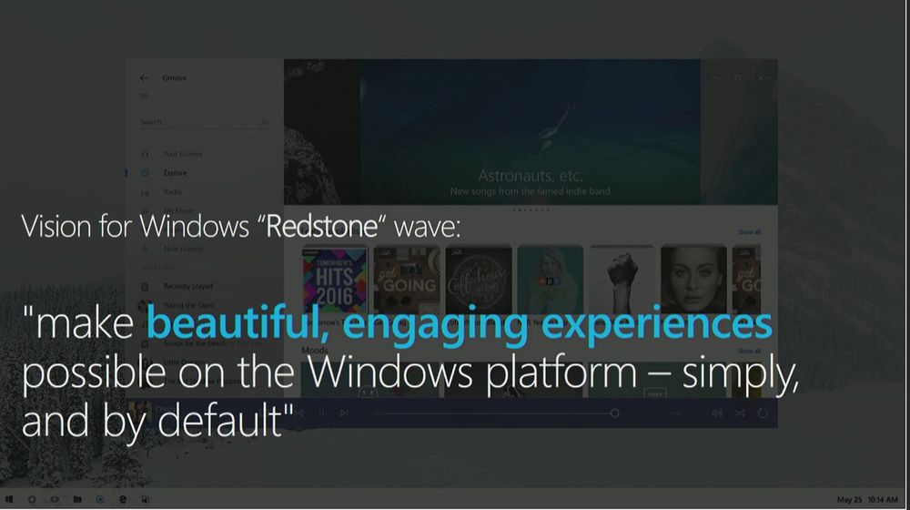 Slide relativa a Project Neon, la nuova interfaccia grafica per Windows 10