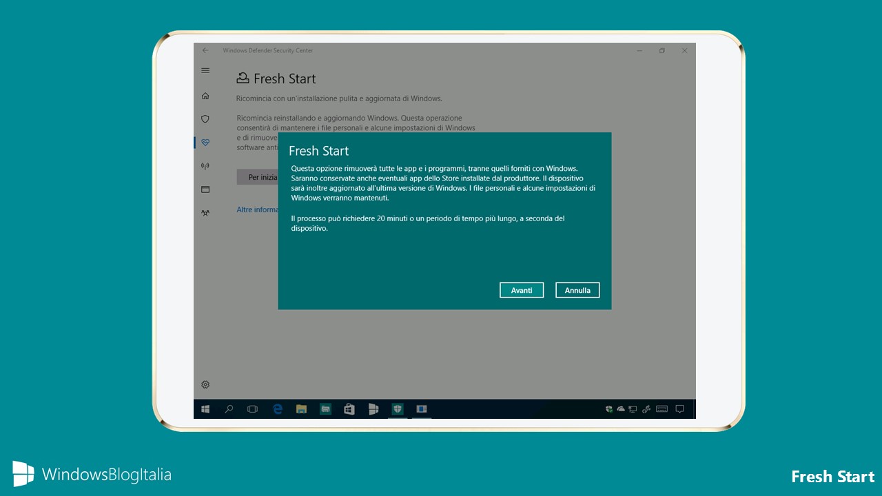 Fresh Start - Windows 10 Creators Update