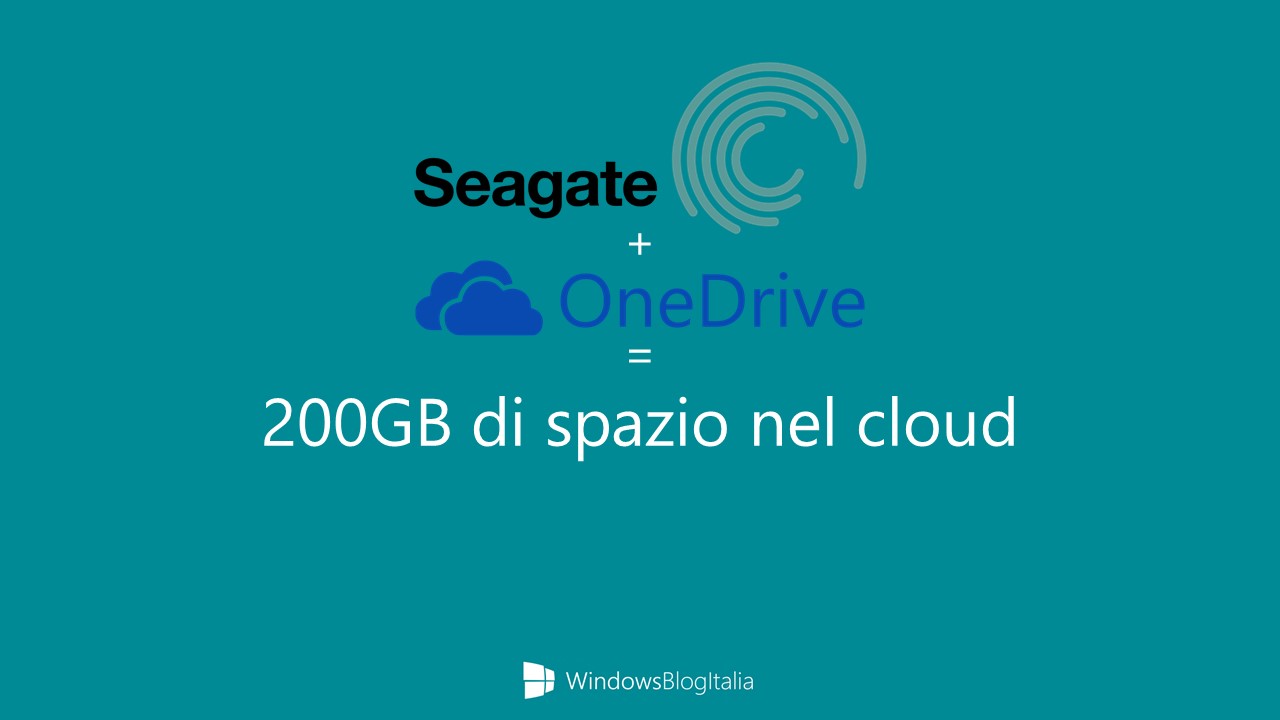Seagate regala 200GB di spazio in OneDrive