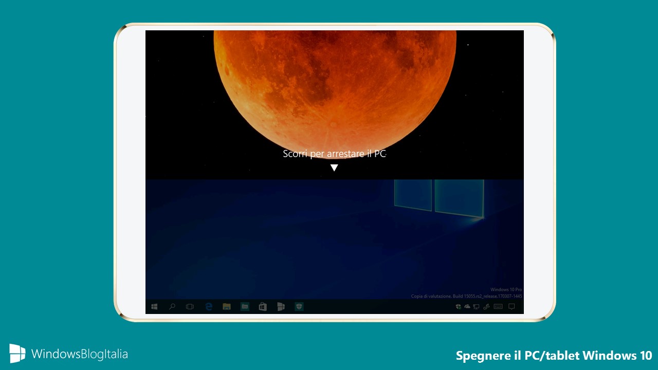 Slide To ShutDown - Spegnere qualsiasi PC e tablet Windows 10 con uno slide