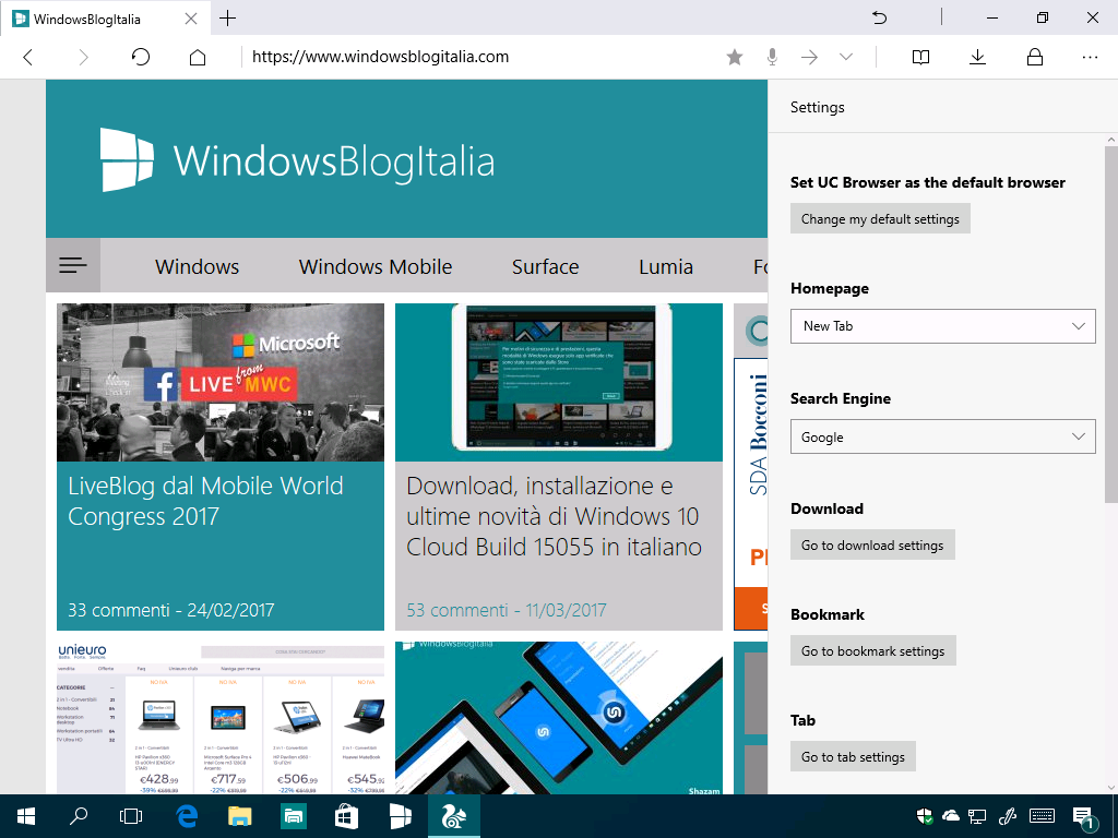 It uses chromium's blink most things like html5 and microsoft's trident for web pages work best in internet explorer. Uc Browser Download Pc 10 : Download UC Browser per PC e tablet Windows 10