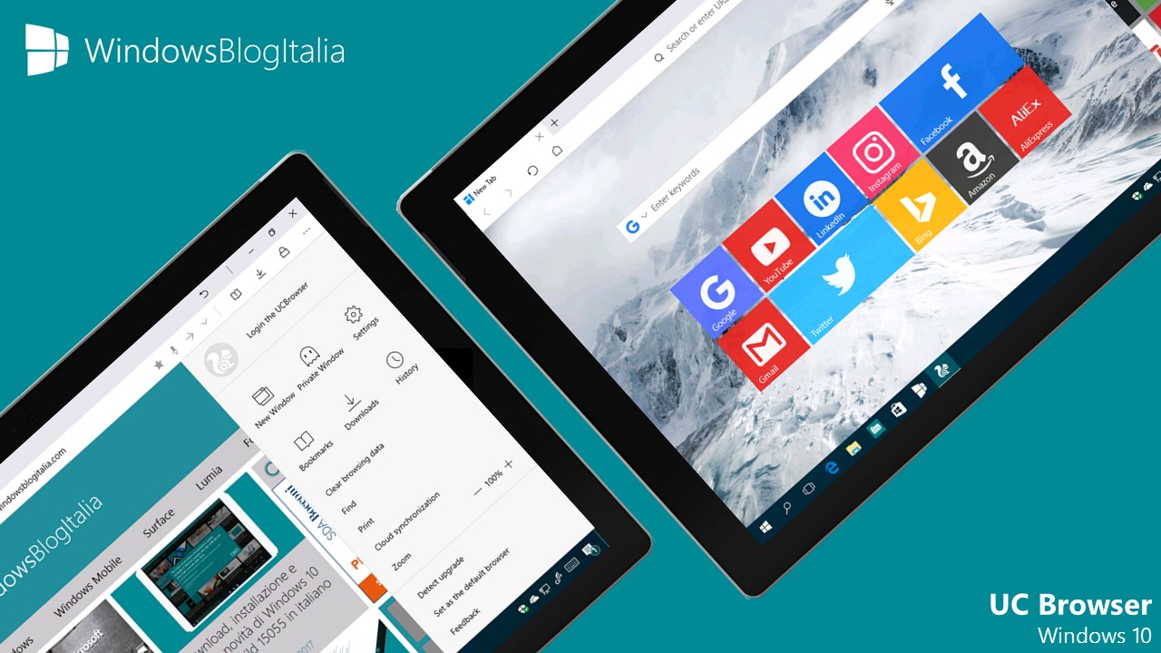 UC Browser - PC e tablet Windows 10