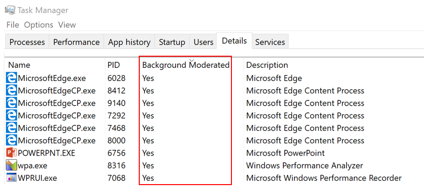 windows 10 redstone 3 power throttling